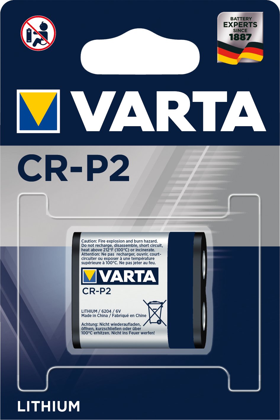 Varta Pila Litio Foto Cr-P2 6v Blister*1