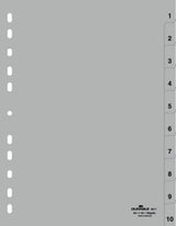 EAN 4005546665580 - Durable 6511-10 Separador numérico con pestaña Polipropileno (PP) Gris imagen 1