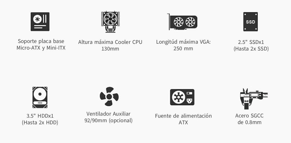 Coolbox Caja Matx M460 Usb-C 3.2 Gen1 Con Fuente Basic500 W