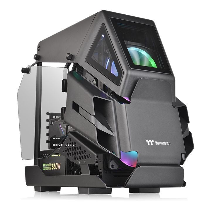 Caja Pc Thermaltake Torre M-Atx Ah T200 Negro 2xcristal Templado Ca-1r4-00s1wn-00