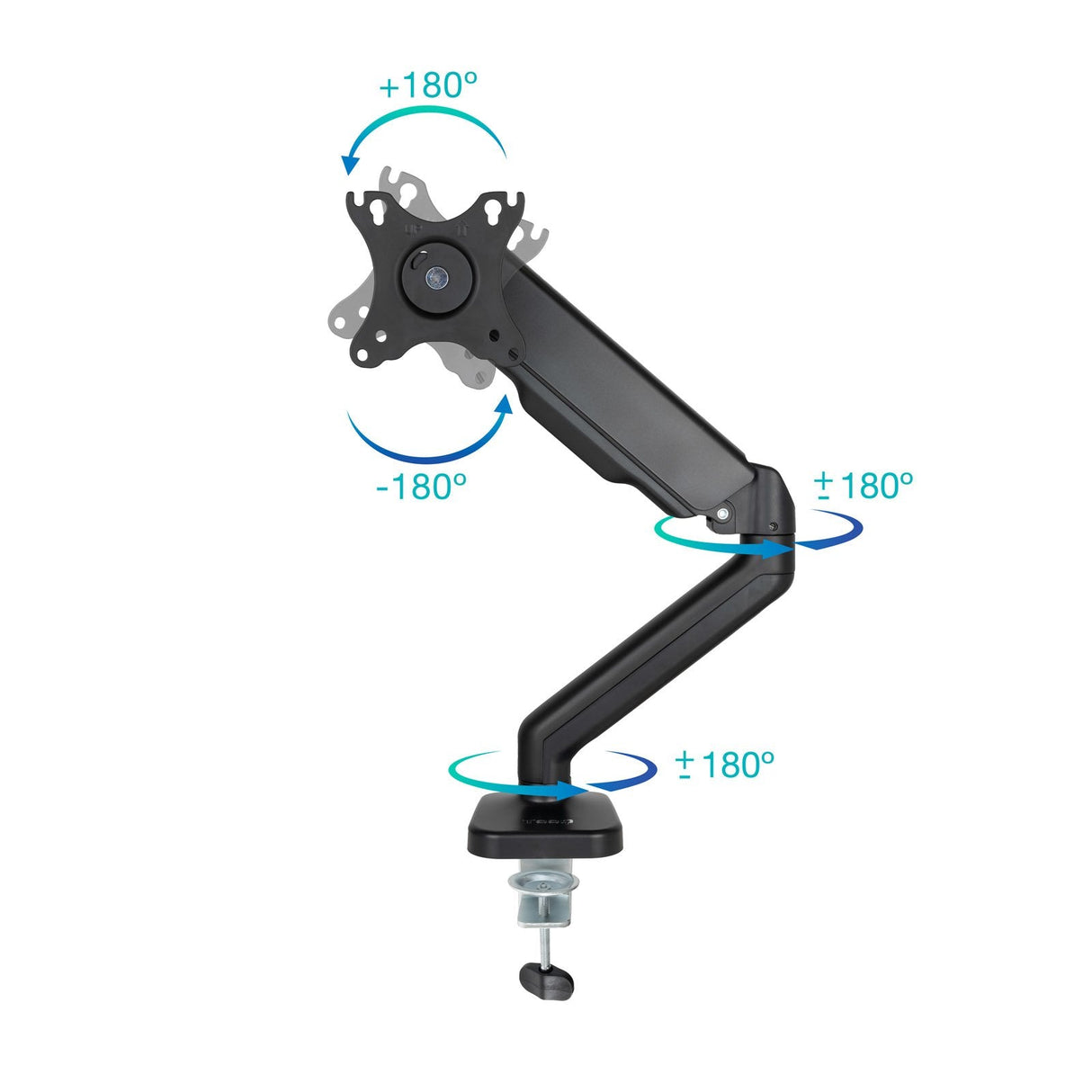 Tooq Soporte Mesa Pantalla - Giro - Inclinable - 1 Brazo 17-32  - Negro