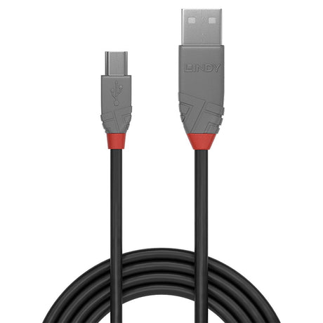 EAN 4002888367226 - Lindy 36722 cable USB USB 2.0 1 m USB A Mini-USB B Negro, Gris imagen 2