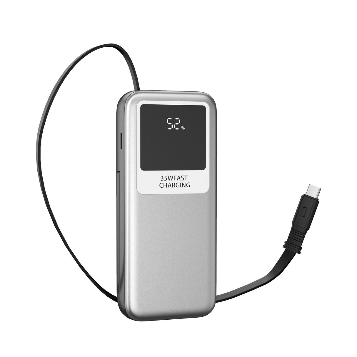 Powerbank 10000mah Leotec Lepow35w10s 35w Plata Y Gris Incluye Cable Usb Tipo-C Y Lightning