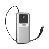 Powerbank 10000mah Leotec Lepow35w10s 35w Plata Y Gris Incluye Cable Usb Tipo-C Y Lightning
