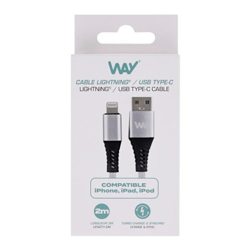 EAN 3303170111635 - T'nB WCBL02GR cable de conector Lightning 1 m Gris imagen 3