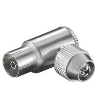 Conector Iec/Coaxial Hembra Codo Metalico  8,8mm