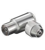 Conector Iec/Coaxial Hembra Codo Metalico  8,8mm