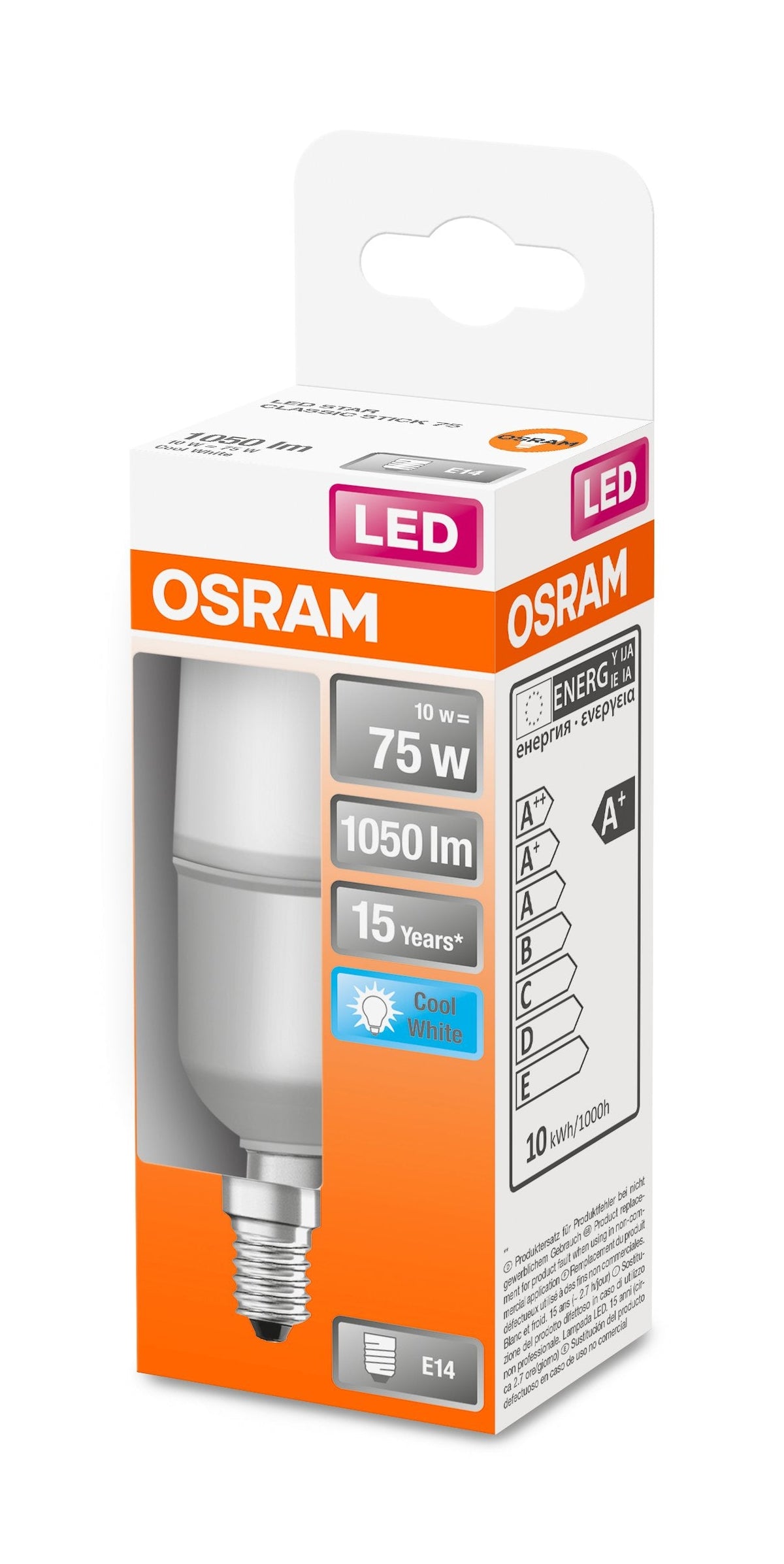 Osram 4058075428409 Led Eek E A - G E14 Kolbenform Blanco Frío O X L 36 Mm