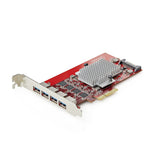 Tarjeta Startech Pci Express De 4 Puertos Usb-A - Usb 3.2 10gbps - Tarjeta De Expansión Pcie Hub Interno - 4 Controladores Independientes - Taa