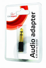 Gembird A-6.35m-3.5f Adaptador De Audio Jack 6,35 Mm A 3,5 Mm, Negro
