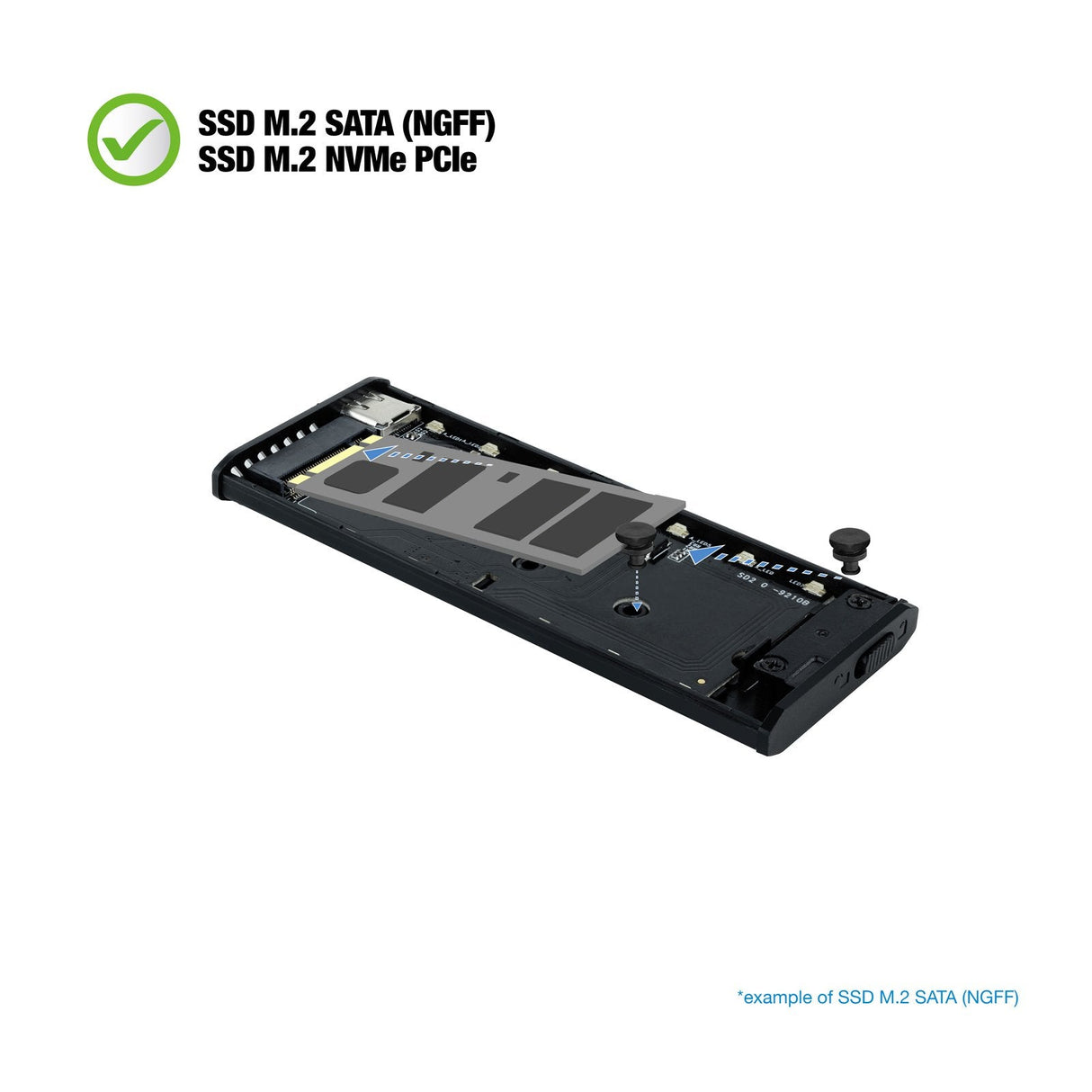 Tooq Shinobi Carcasa Externa Ssd M.2 Ngff/Nvme Usb-C 3.1 Gen2 Rgb