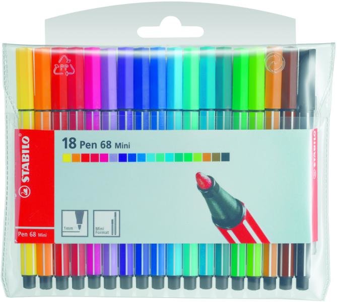 Stabilo Rotulador Pen 68 Estuche De 20 C/Surtidos Parade Rojo