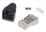 Enchufe De Red Shiverpeaks (Ve 10) Cat.5e / Cat.6 Rj45 Negro