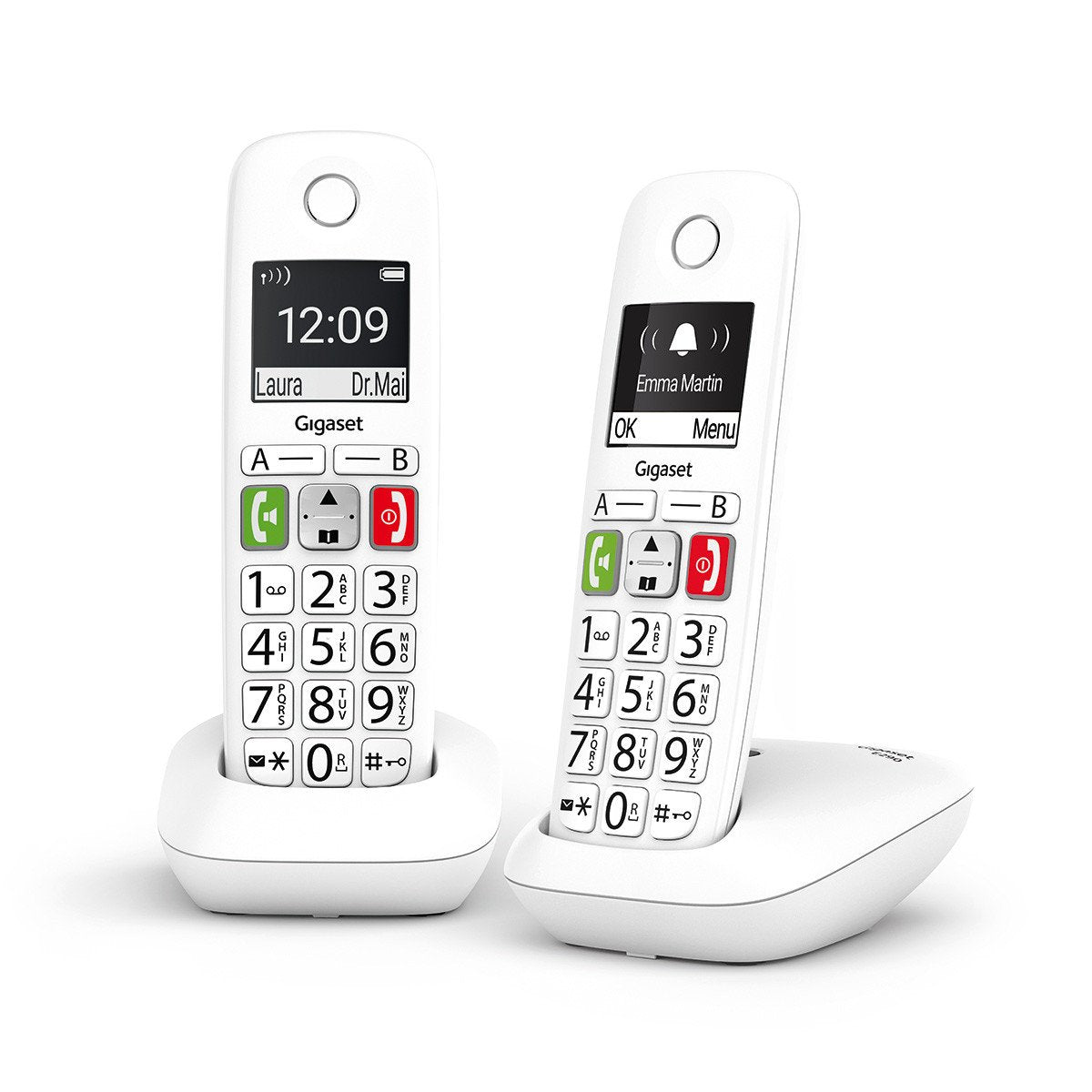 Telefono Fijo Inalambrico Gigaset E290 Duo Blanco 300 Numeros -  42 Tonos