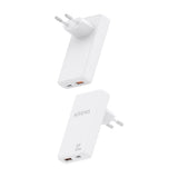 Aisens Cargador De Pared Gan Ultra Delgado 65w, 1xusb-C Pd3.0 Qc4.0, 1xusb-A Qc3.0, Blanco