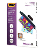 Fellowes Pack 100 Fundas Plastificar 80 Mic. Adhesivas A4