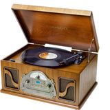 Lauson Ivx22 Wood Tocadiscos Con Cd + Radio Fm Y Altavoces