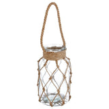 Portavelas Con Cuerda De Rafia 26x15.5cm