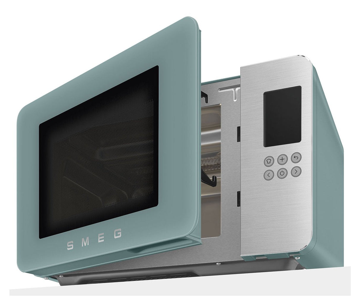 Microondas Smeg Con Grill Moc01egmeu, 4 Funciones, 1900w, Verde Esmeralda Mate