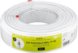 Cable Coaxial Goobay 90db, Ccs Blanco, 25 Metros, Doble Blindaje 49760