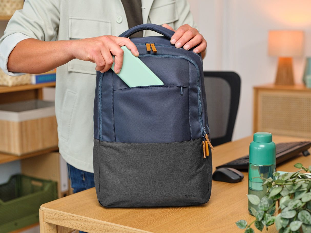 Mochila Trust Lisboa Para Portátiles Hasta 16' Azul