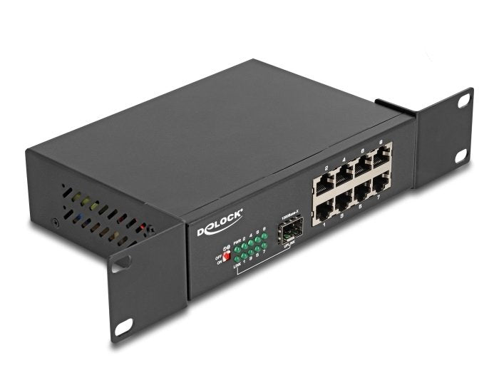 Delock 10" Gigabit Ethernet Switch 8 Port + 1 Sfp