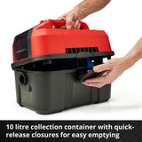 EAN 4006825640274 - Einhell TE-VC 18/10 Li-Solo 10 L Negro, Rojo imagen 4