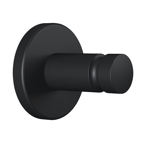 Tesa Moon Negro Toallero Mate Con Solución Adhesiva