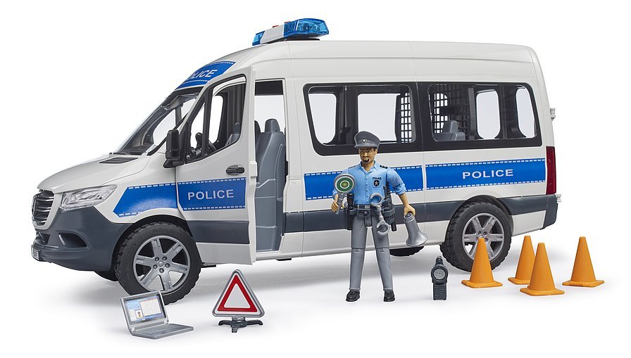 Vehículo Policial Brother Mb Sprinter Con Módulo De Luz Y Sonido, Modelo De Vehículo 4001702026837