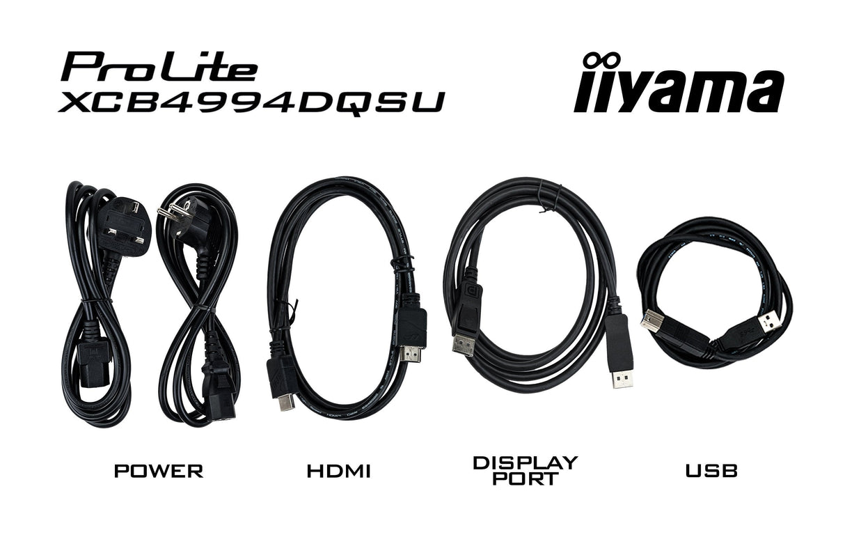 Iiyama Prolite Xcb4994dqsu-B1 124 Cm 49 Pulgadas), Negro (Mate), Dqhd, Va, Curved, Hdmi, Dp, Usb-C, Usb-Hub, 120hz Panel) Xcb4994dqsu-B1