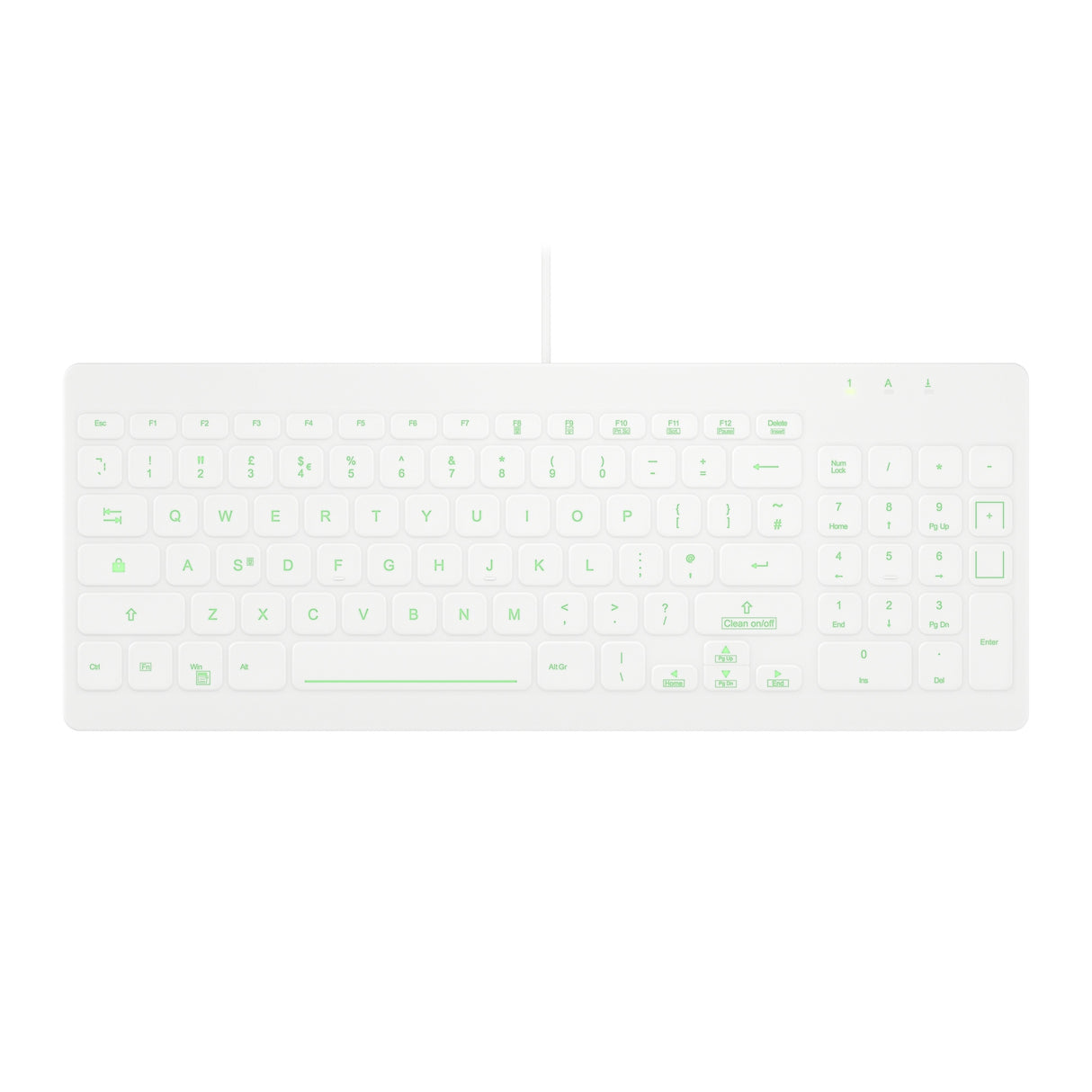 EAN 7061117233302 - Contour Design Active Key AK-CB7012 teclado Médico USB Inglés del Reino Unido Blanco imagen 1
