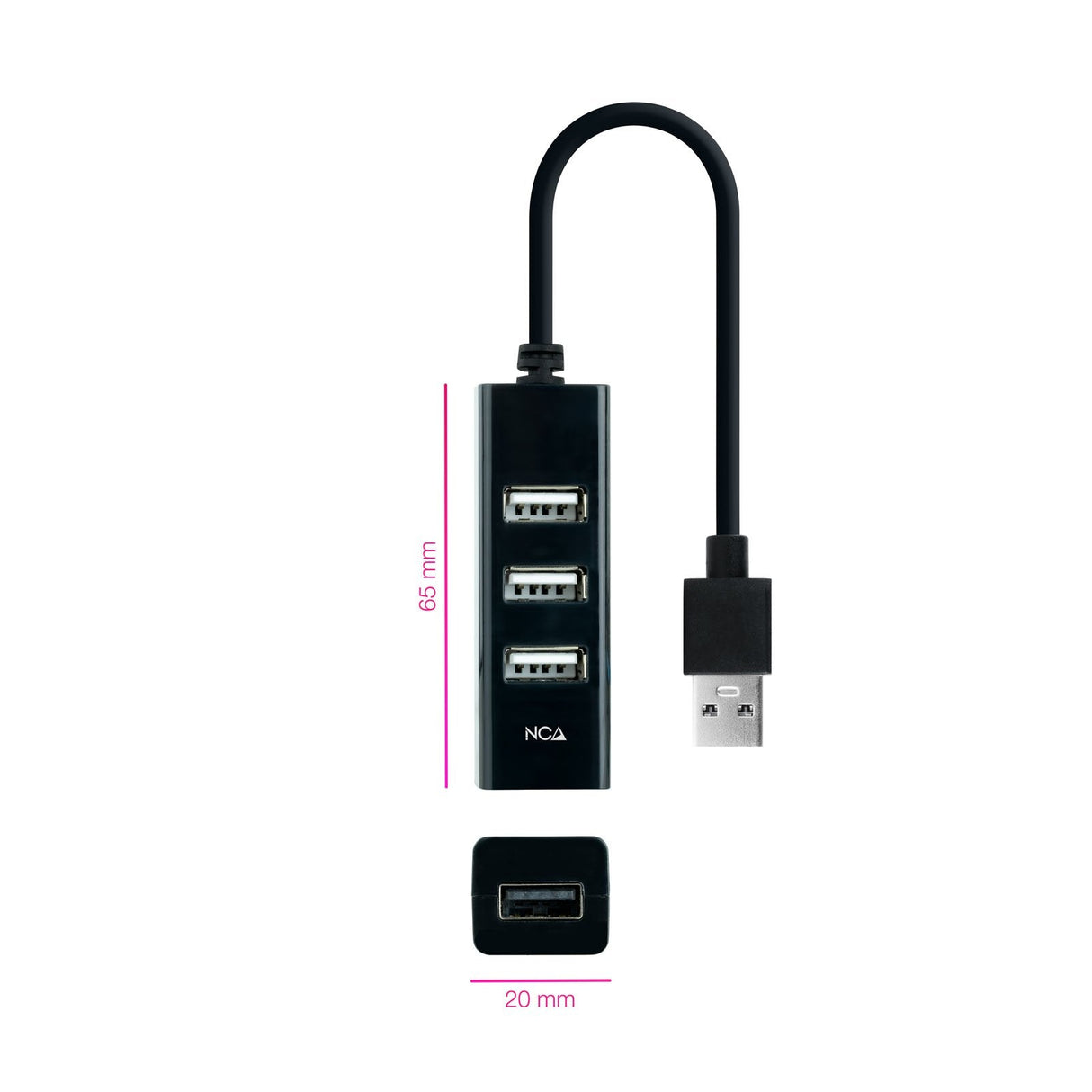 Nanocable Hub Usb-A 2.0 Con 4x Usb-A 2.0 - Cable De 0.15m