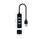 Nanocable Hub Usb-A 2.0 Con 4x Usb-A 2.0 - Cable De 0.15m