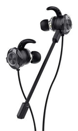 Auricular De Boton Gaming Gxt 406 Pine Multiplataforma Negro Trust Estuche Protector/ Micrófono De Brazo Extraible