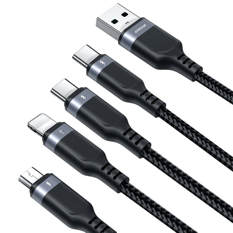 EAN 6956116758622 - JOYROOM S-1T4018A18l cable USB 1,2 m USB A 2 x USB C/Micro USB-B/Lightning 4,8 Gbit/s Negro imagen 4