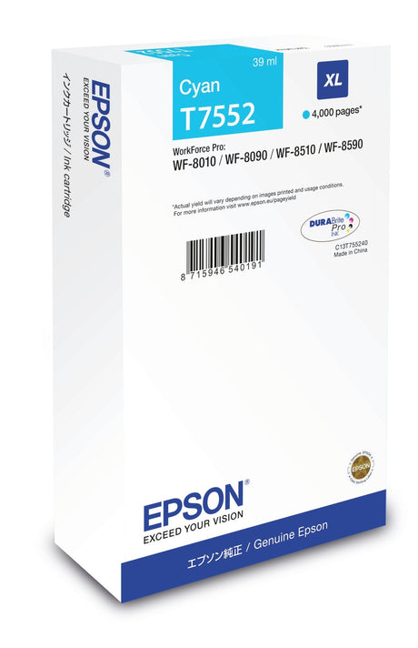 EAN 8715946540191 - Epson T7552 cartucho de tinta 1 pieza(s) Original imagen 1