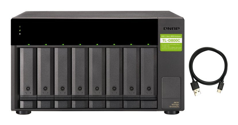 EAN 4713213516188 - QNAP TL-D800C caja para disco duro externo Carcasa de disco duro/SSD Negro, Gris 2.5/3.5" imagen 2