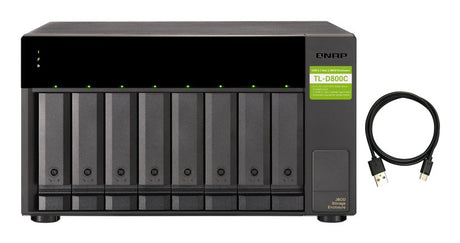 EAN 4713213516188 - QNAP TL-D800C caja para disco duro externo Carcasa de disco duro/SSD Negro, Gris 2.5/3.5" imagen 2
