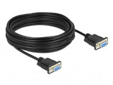 Delock Rs-232 Cable Seriell D-Sub 9 Buchse Zu Buchse Nullmodem Mit Schmalem Steckergehäuse - Cts   Rts Auto Control - 10 M
