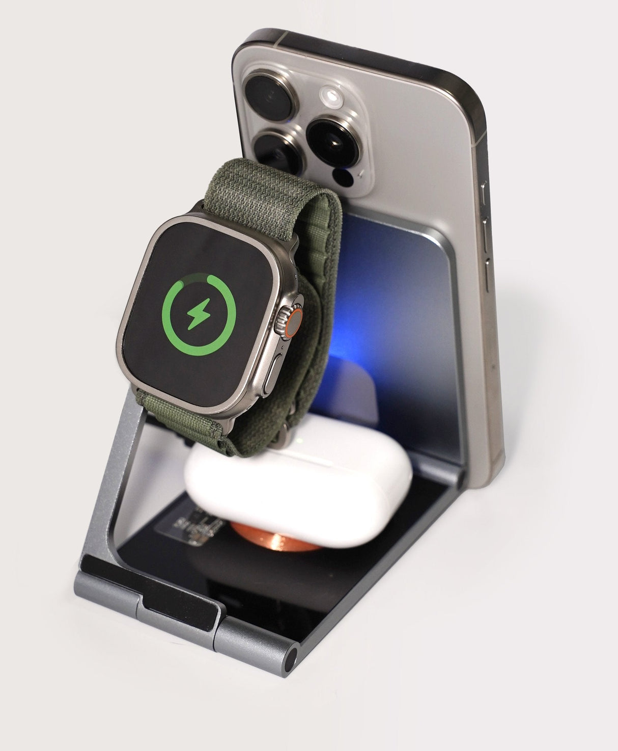 Deltaco 3-In-1 Wireless Charger 18w Faltbar