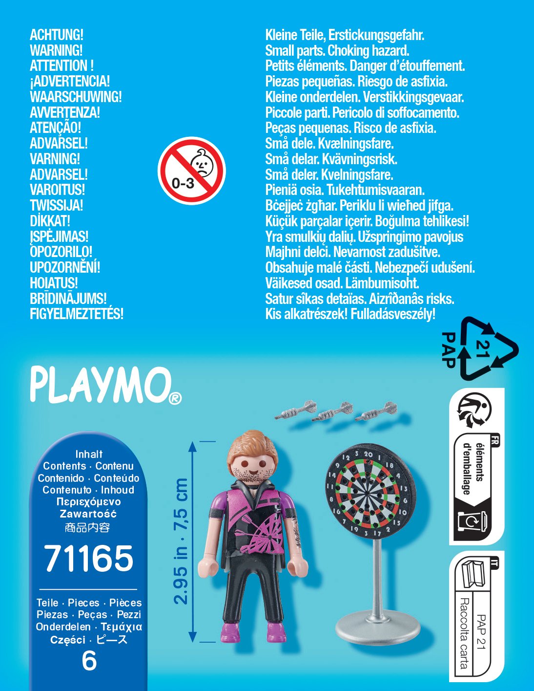 Playmobil 71165 Special Plus Jugador De Dardos Y Tablero De Dardos.