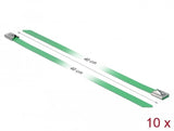 Delock Edelstahlcablebinder L 400 X B 7,9 Mm Grün 10 Stück
