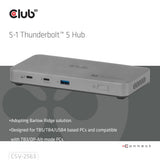 EAN 8719214473495 - CLUB3D CSV-2563 hub de interfaz Thunderbolt 5 120000 Mbit/s Plata imagen 3