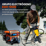 Extralink Ex.30370 Motor-Generador 5000 W 25 L Gasolina Negro, Naranja