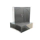 Mediarange Box21 Funda Para Discos Ópticos Caja Transparente Para Cd 1 Discos Negro, Transparente 100uds