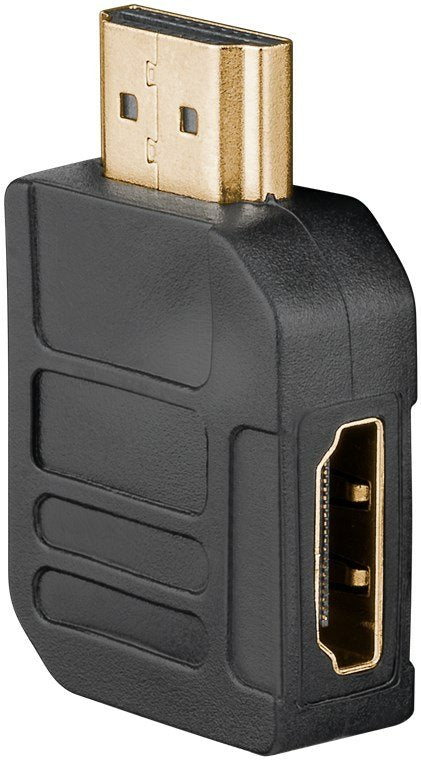 Adaptador Hdmi Hembra A Hdmi Macho Codo 90°  Horizontal, 8k/60hz Goobay