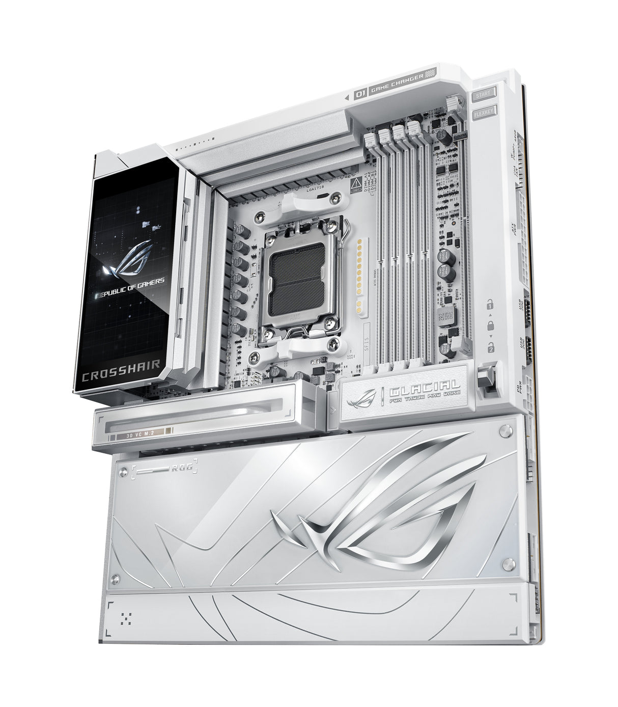 Placa Base Asus Rog Crosshair X870e Glacial Amd X870e Zócalo Am5 Atx Extendida