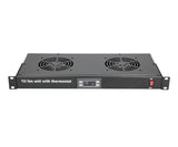 EAN 5903148919089 - Extralink 19\" RACK MOUNT FAN PANEL (2 FANS) WITH THERMOSTAT Panel del ventilador imagen 1