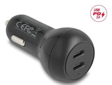 Delock Kfz Ladeadapter 2 X Usb Type-C Pd 3.0 Mit 40 W