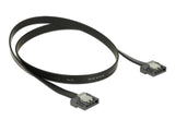 Delock Cable Metálico Negro Sata Flexi 6 Gb/S De 50 Cm